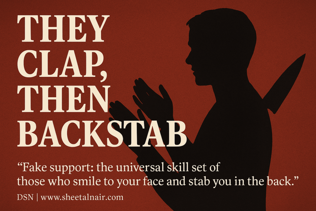 They Clap, Then Backstab